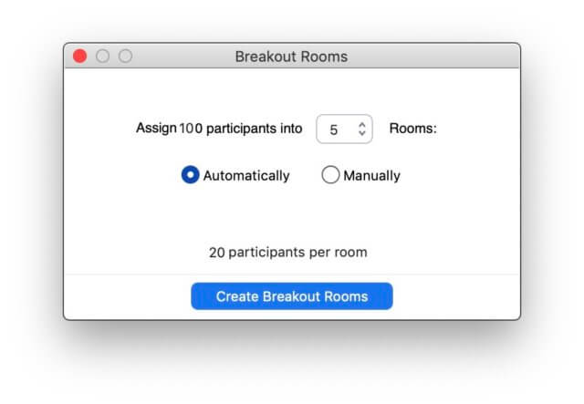participant-driven breakouts in Zoom